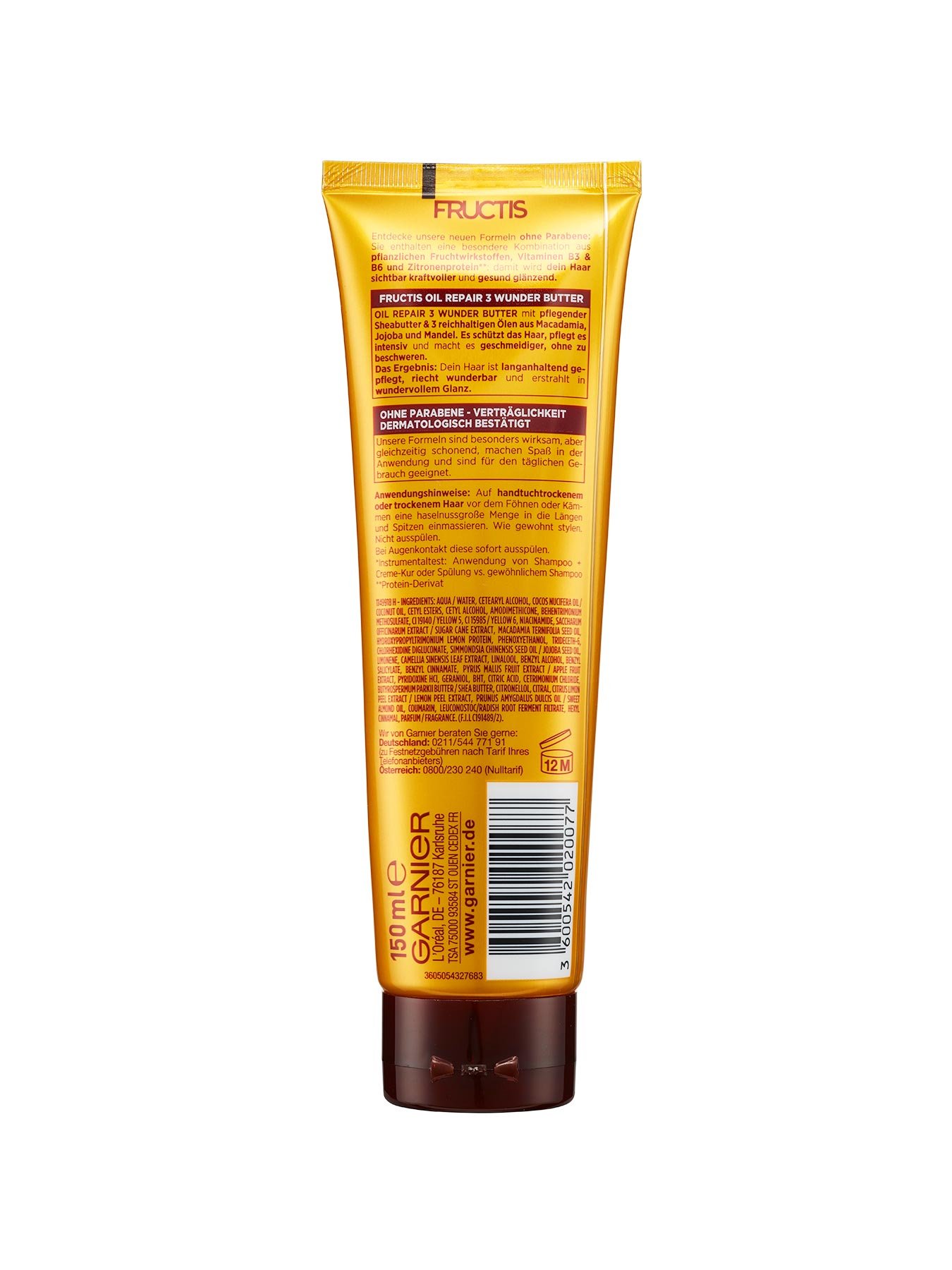 Leave-In-Kur-Fructis-Oil-Repair-3-Wunder-Butter-150ml-Rueckseite-Garnier-Deutschland-gross